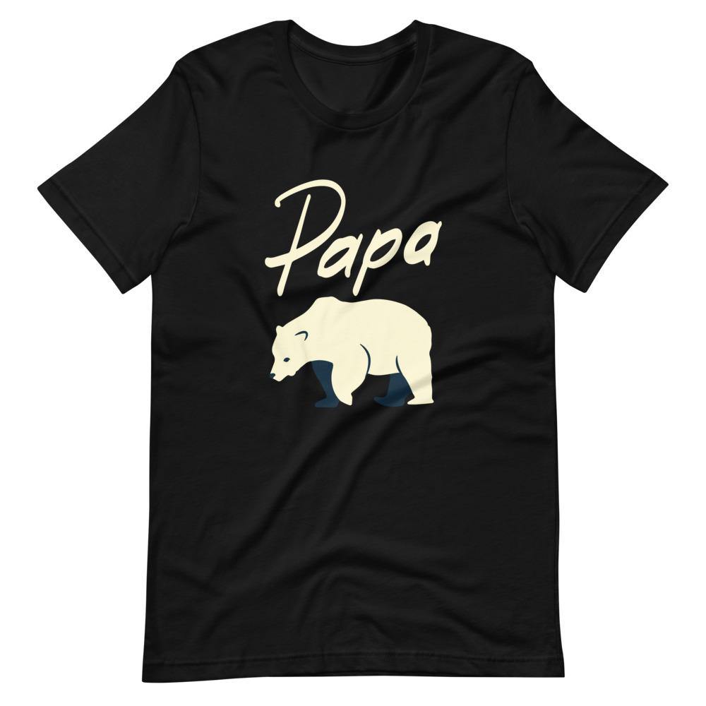 Men's Papa Bear Shirt Grandpa T Shirt Bear Cubs Family TShirt Clan