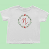 Personalized Initial Christmas Toddler T-Shirts (I-Q)