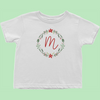 Personalized Initial Christmas Toddler T-Shirts (I-Q)