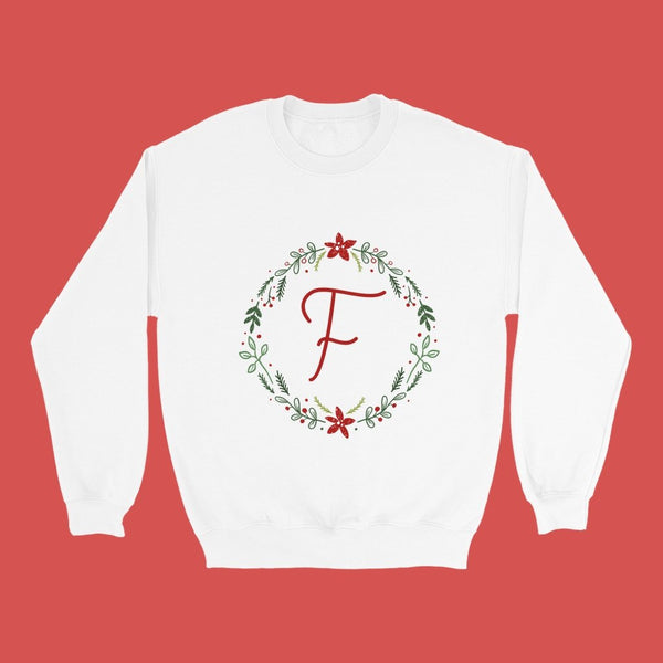 A-H Initial Personalized Christmas Sweatshirt - Original Family Shop