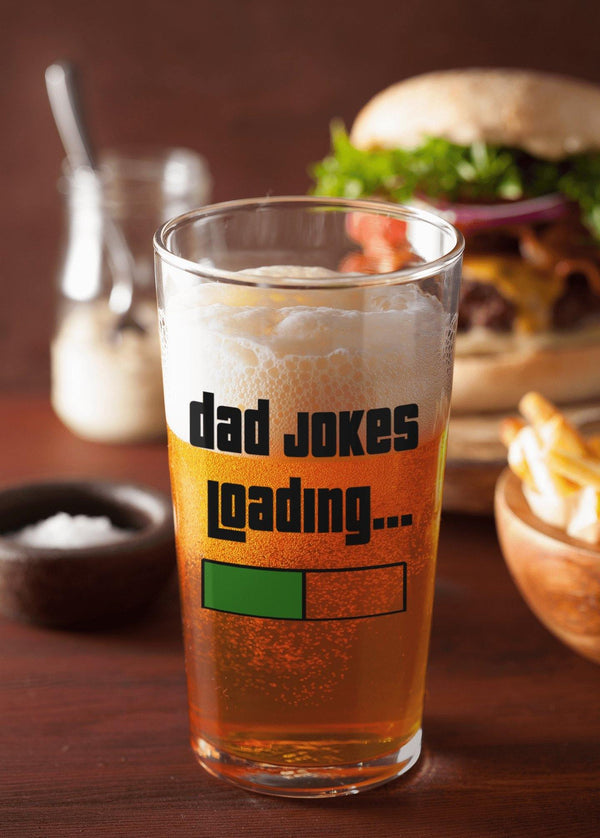 Dad Jokes Loading Pint Glass - Original Family Shop