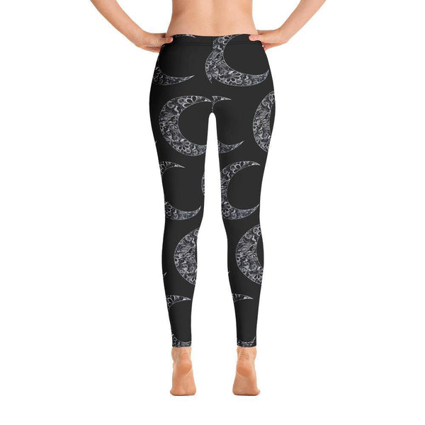 Floral Moon Print Leggings - Original Family Shop