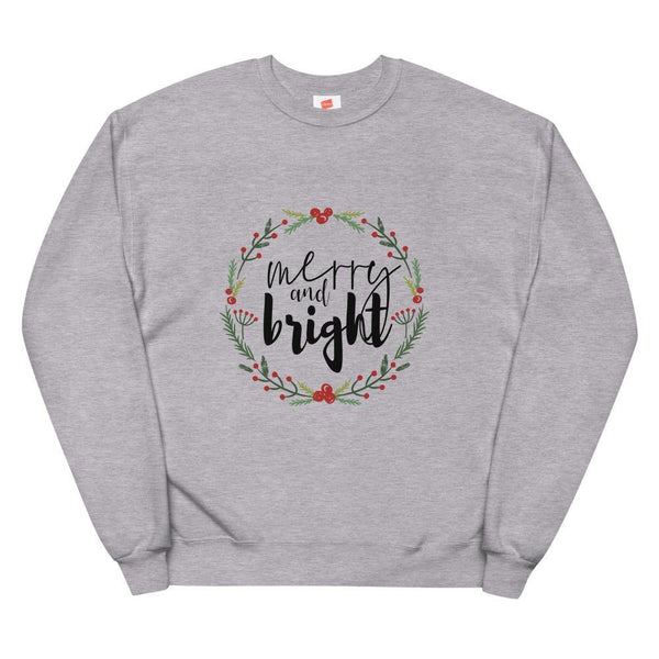 Merry And Bright Unisex Fleece Pullover Sweatshirt - Original Family Shop