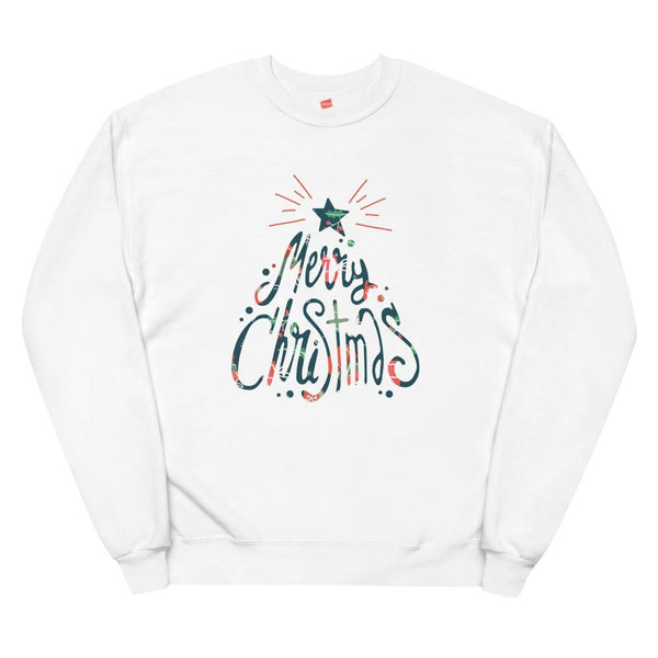 Merry Christmas Tree Unisex Fleece Pullover Sweatshirt - Original Family Shop
