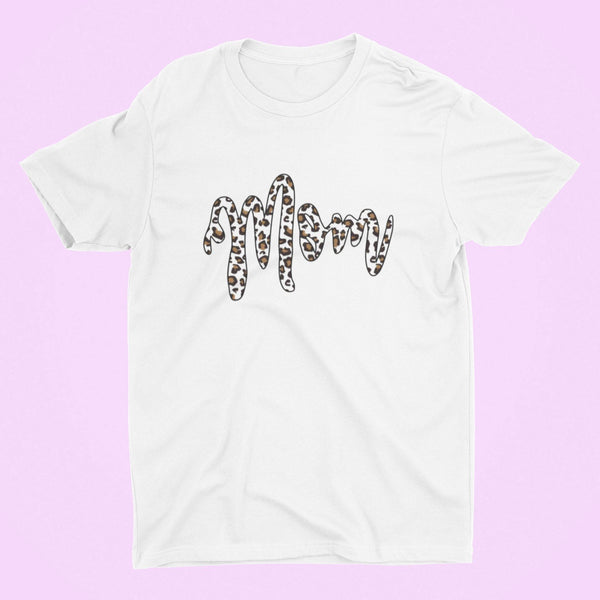 Mom Leopard Print Short-Sleeve T-Shirt - Original Family Shop