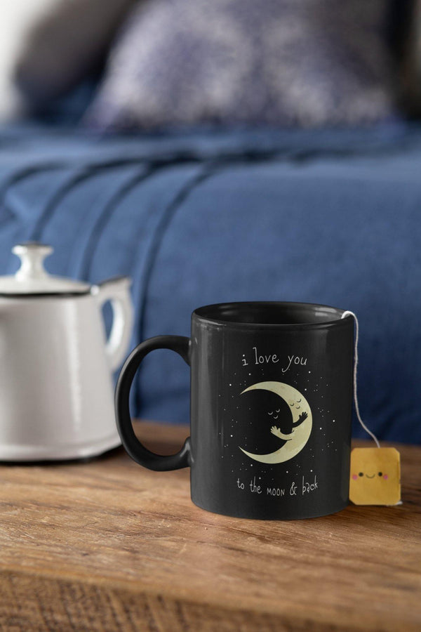 Moon & Back Black Mug - Original Family Shop