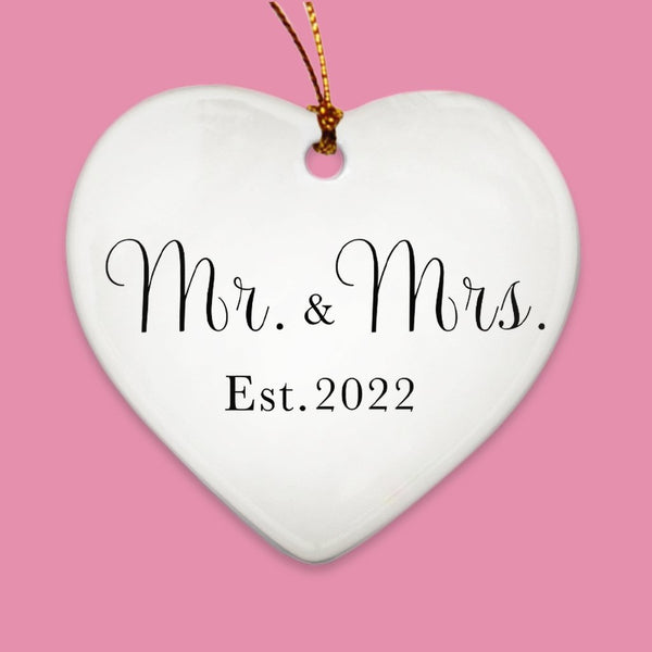 Mr. & Mrs. Personalized Porcelain Ornaments - Original Family Shop