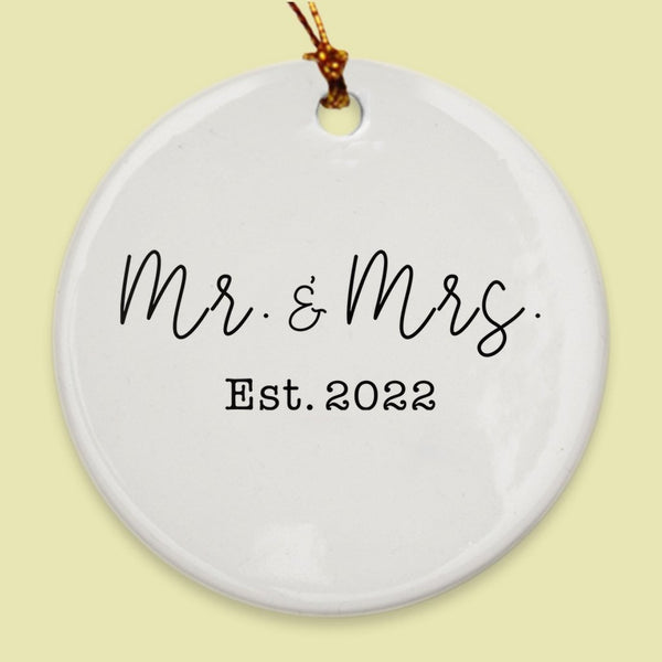 Mr. & Mrs. Personalized Porcelain Ornaments - Original Family Shop