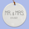 Mr. & Mrs. Personalized Porcelain Ornaments - Original Family Shop