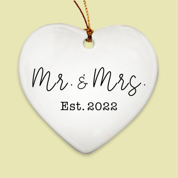 Mr. & Mrs. Personalized Porcelain Ornaments - Original Family Shop