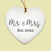 Mr. & Mrs. Personalized Porcelain Ornaments - Original Family Shop