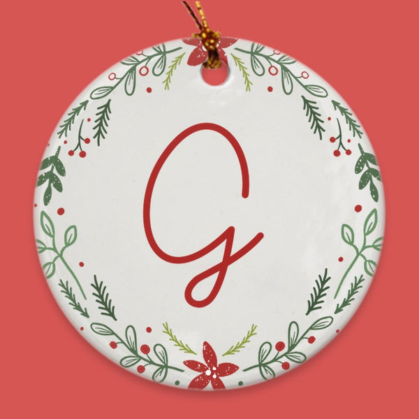 Personalized Monogram Porcelain Ornaments - Original Family Shop