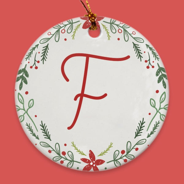 Personalized Monogram Porcelain Ornaments - Original Family Shop