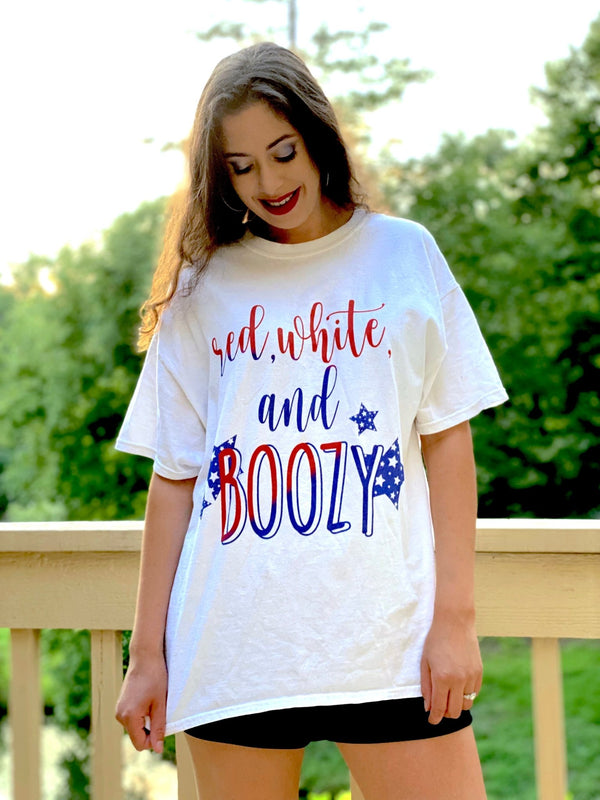 Red White And Boozy T-Shirt - Original Family Shop