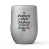 White Christmas Stemless Wine Tumbler - Original Family Shop